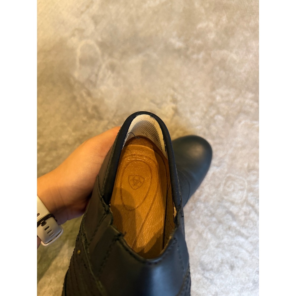 Ariat Safety Clog Womens 8B Black Leather Steel Toe Slip Resistant Work Shoes - Picture 6 of 7